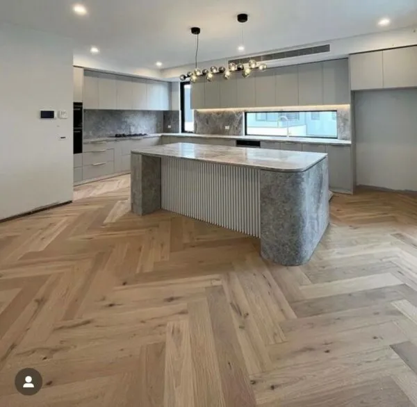 Vermont herringbone timber flooring